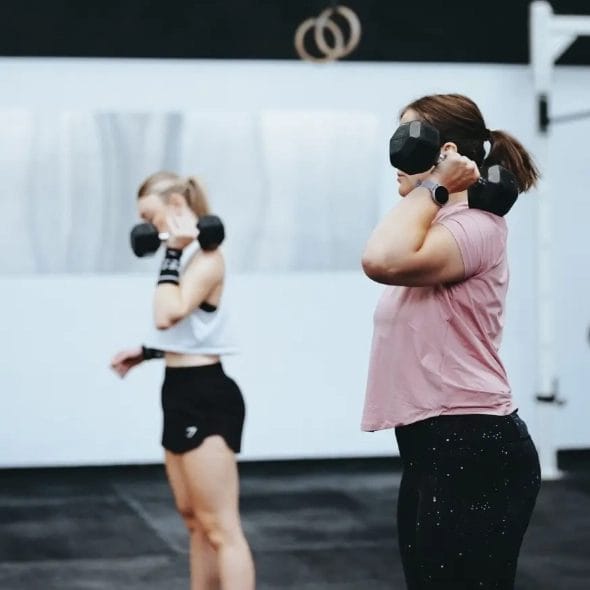 women taking a CrossFit class
